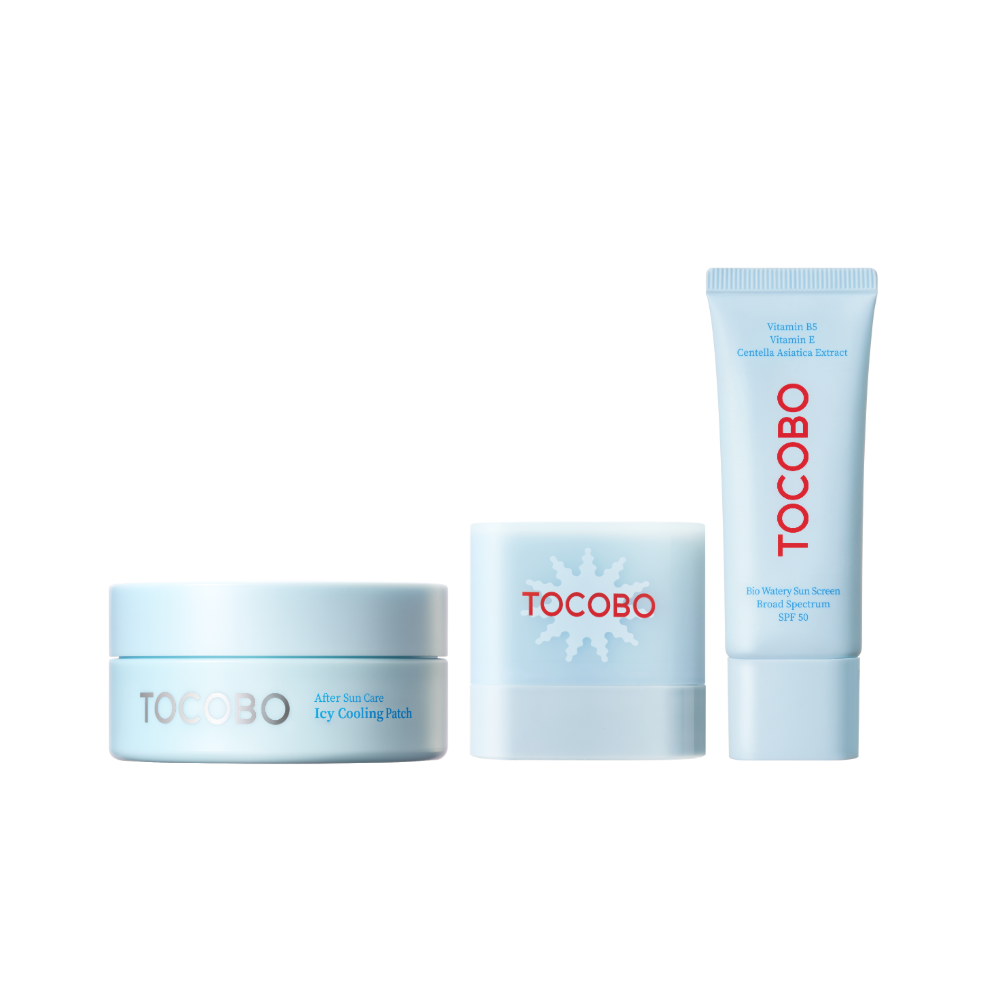 Mini Sun & After-Sun Trio | Bio Watery Sun Cream + Mini Cotton Soft Sun Stick + ICY Cooling Patch