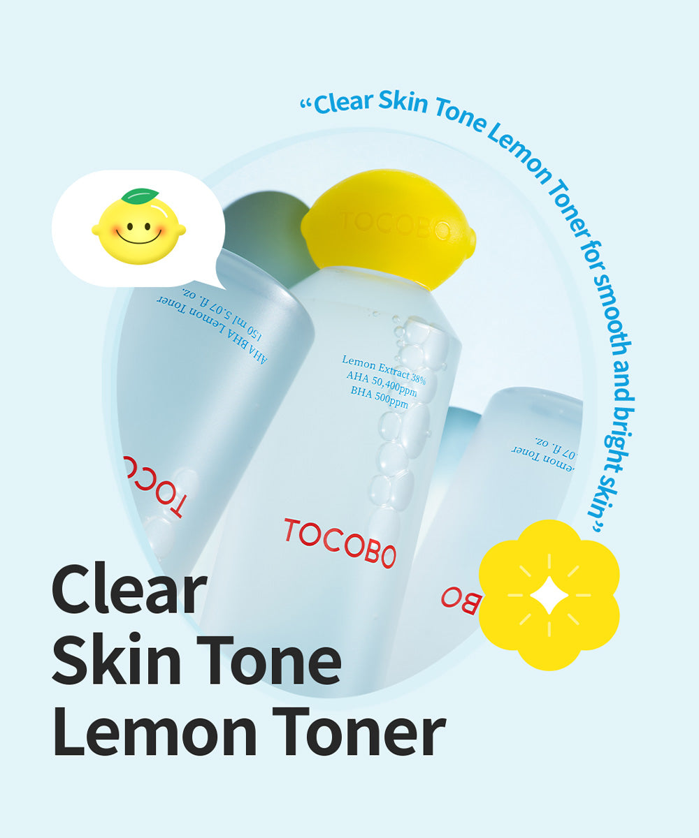 韓國 TOCOBO AHA BHA 檸檬臉部爽膚水 150毫升 含維生素C成分 美白淡斑